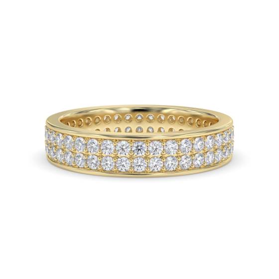 Double Row Round Diamond Full Eternity Ring