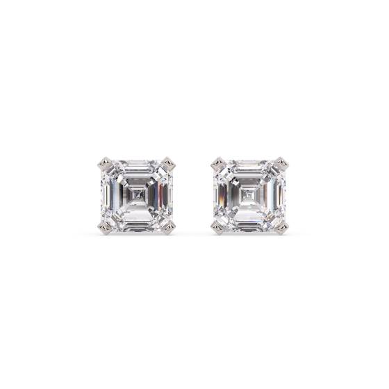 Classic Asscher Diamond Stud Earrings