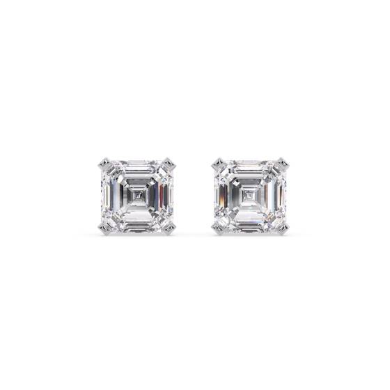 Classic Asscher Diamond Stud Earrings