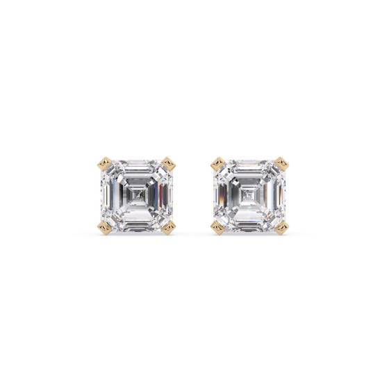 Classic Asscher Diamond Stud Earrings