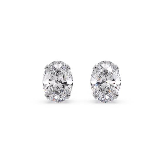 Classic Oval Diamond Stud Earrings