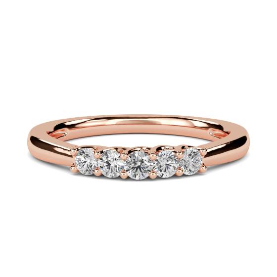 Round Diamond Half Eternity Ring