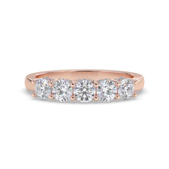 Round Diamond Half Eternity Ring