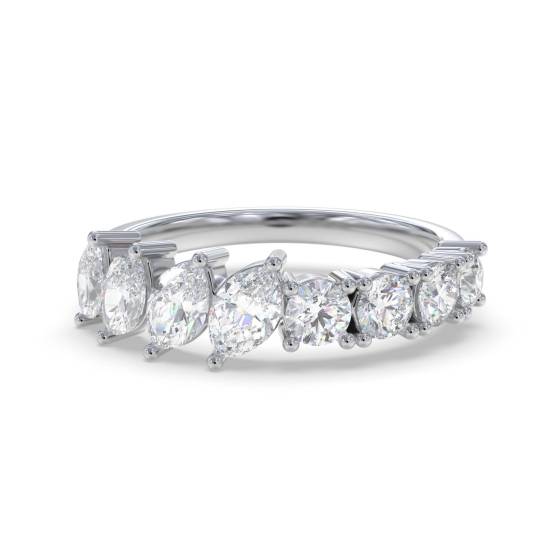 Round Diamond Half Eternity Ring