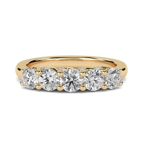 Round Diamond Half Eternity Ring