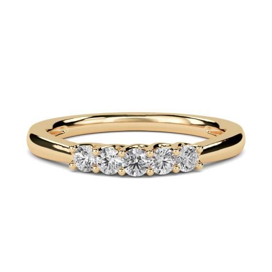 Round Diamond Half Eternity Ring