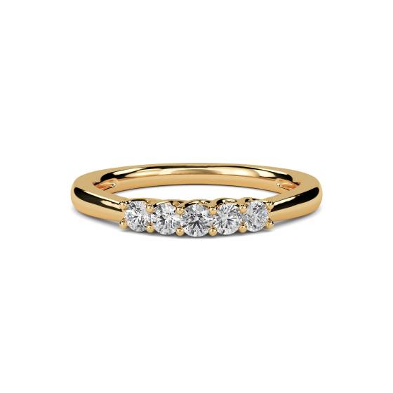 Round Diamond Half Eternity Ring