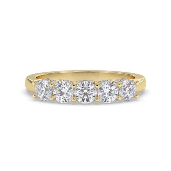 Round Diamond Half Eternity Ring