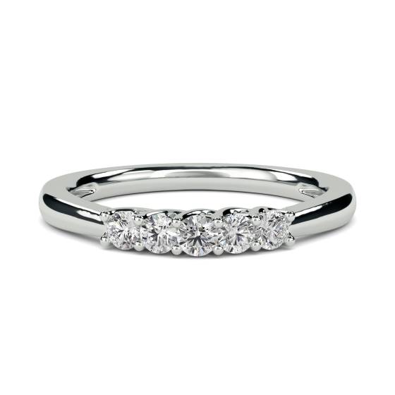 Round Diamond Half Eternity Ring