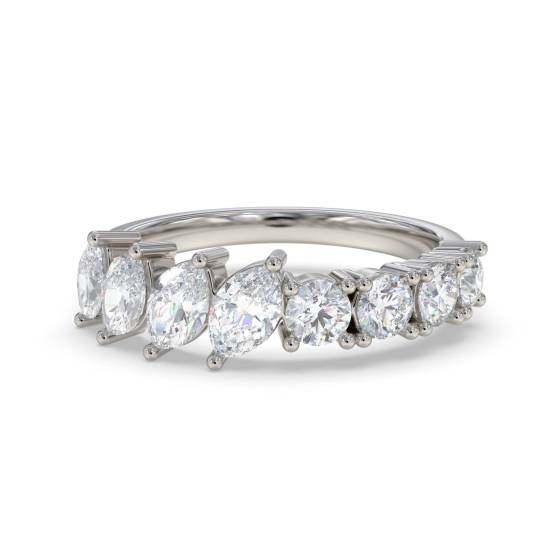Round Diamond Half Eternity Ring