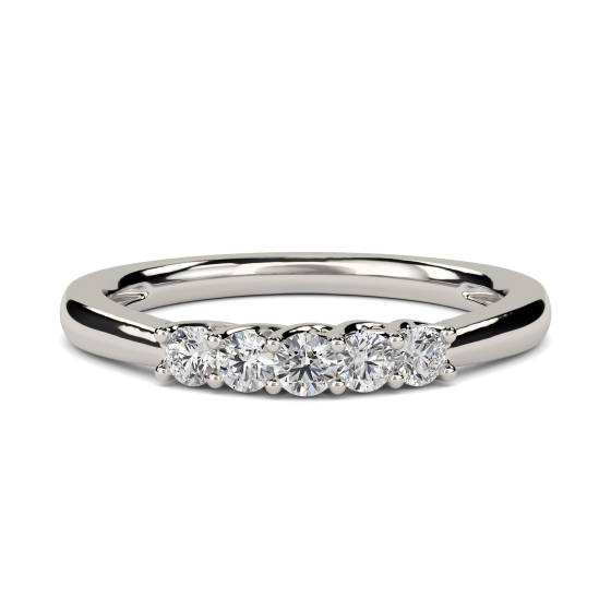 Round Diamond Half Eternity Ring