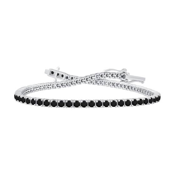 3.00ct Mens Black Diamond Bracelet
