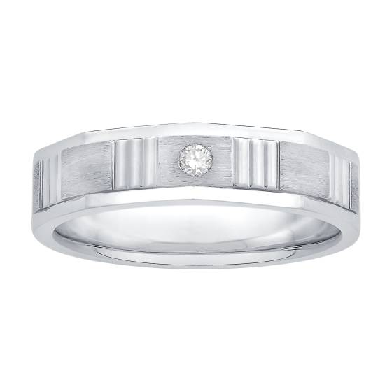 Mens Diamond Set Wedding Band