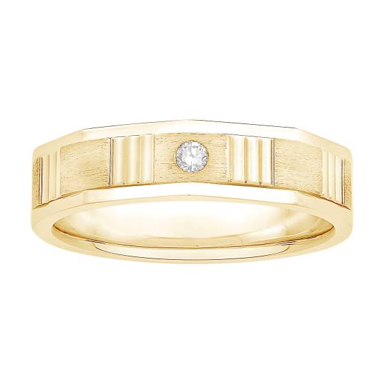 Mens Diamond Set Wedding Band