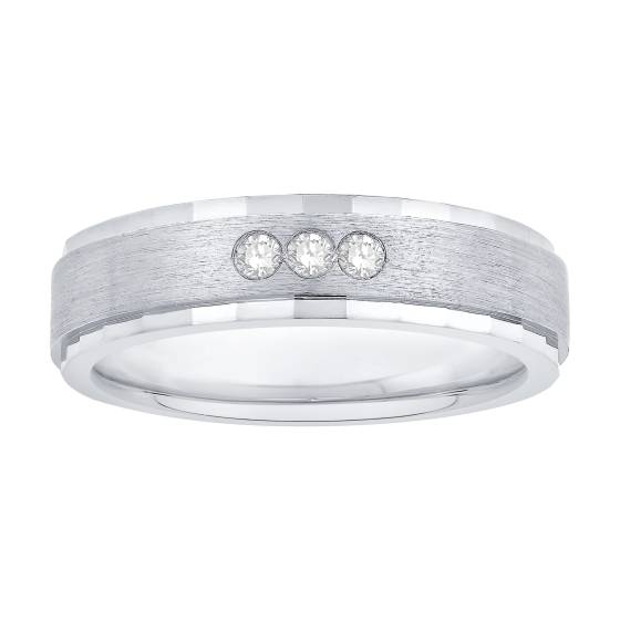 Mens Diamond Set Wedding Band