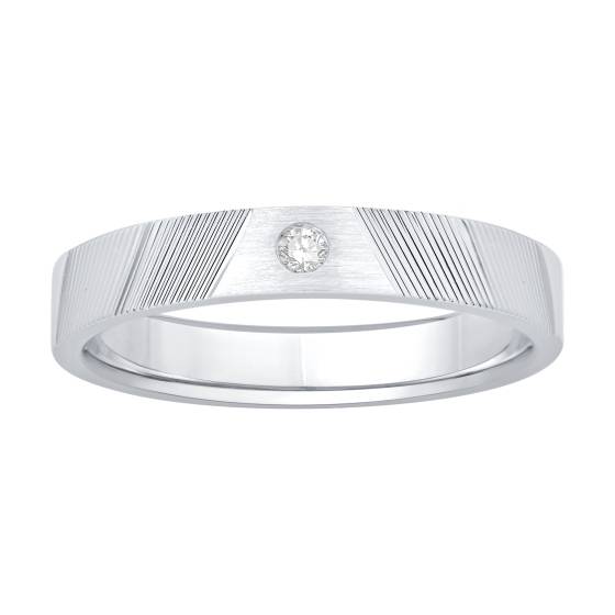 Mens Diamond Set Wedding Band
