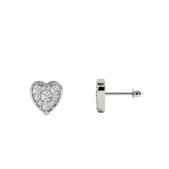 Classic Round Diamond Cluster Earrings