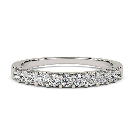 Round Diamond Half Eternity Ring