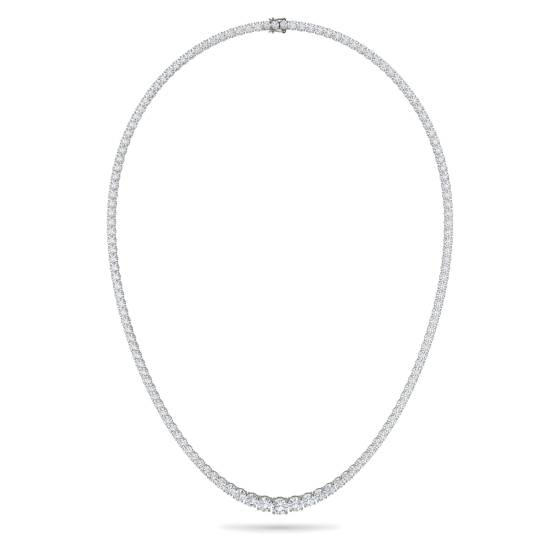 Round Diamond Claw Set Tennis Necklace