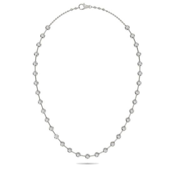Elegant Round Diamond Drop Necklace