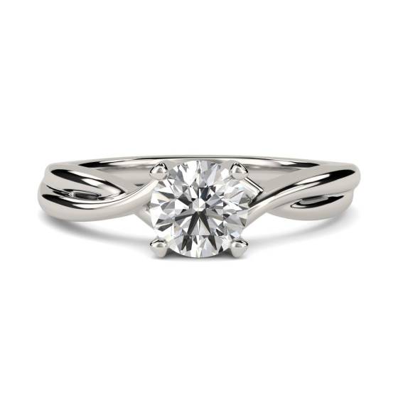 0.60ct SI2/D Round Natural Diamond Solitaire Ring
