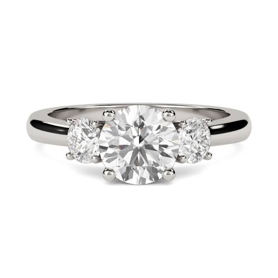 Unique 3 Stone Diamond Ring