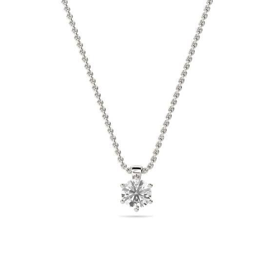 Classic Round Diamond Solitaire Pendant