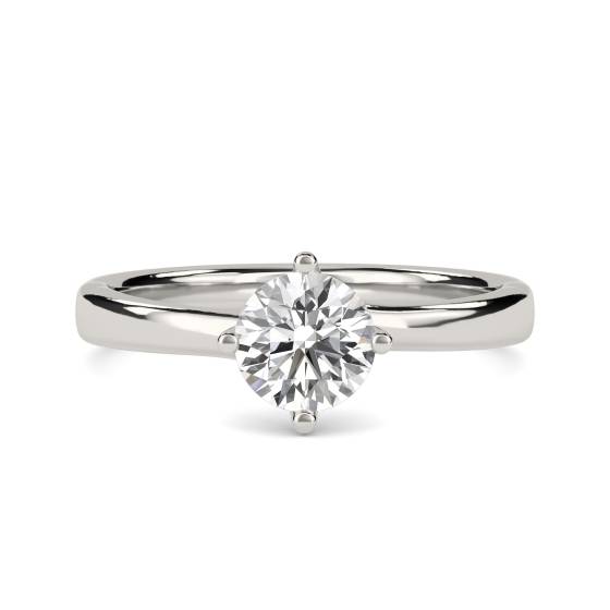0.81ct VS1/G Natural Round Diamond Engagement Ring in Platinum