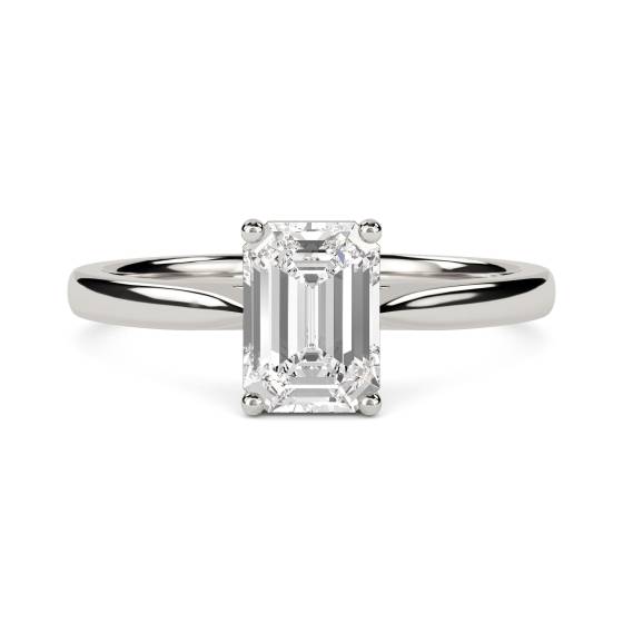 Emerald Diamond Engagement Ring