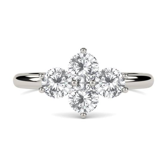 DHDOMR42016 4 Stone Round Diamond Ring