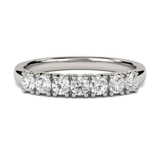 DHHET138 7 Stone Round Diamond Half Eternity Ring