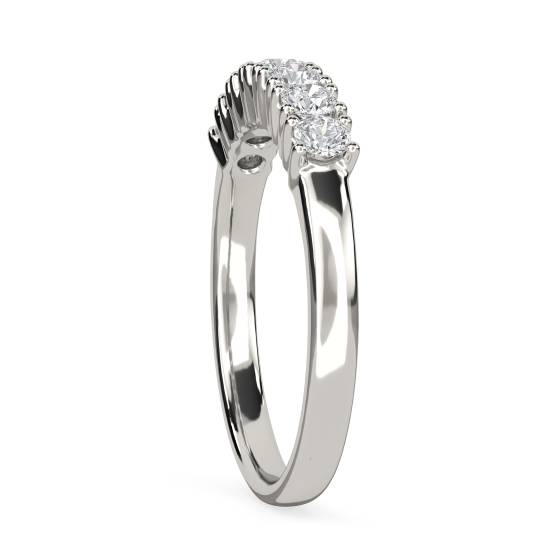 0.68ct VVS/FG Natural Diamond Seven Stone Eternity Ring