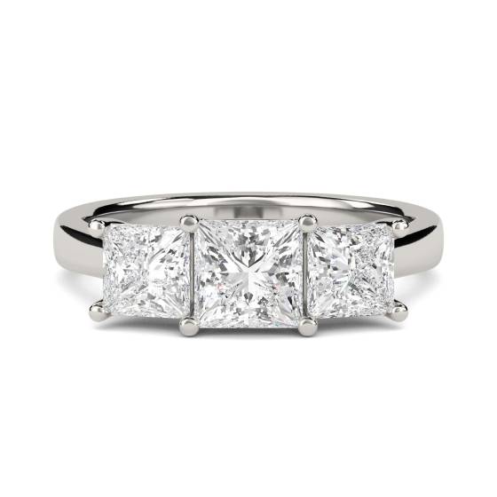 DHMT03346 Traditional Princess Diamond Trilogy Ring