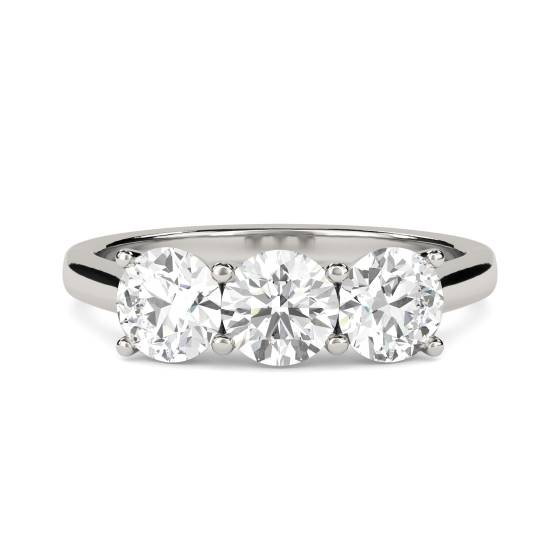 DHMT03433 Modern Round Diamond Trilogy Ring