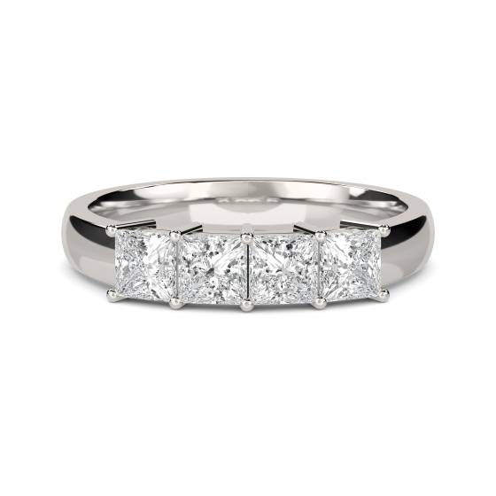DHMT04002PRI Four Stone Princess Diamond Half Eternity Ring