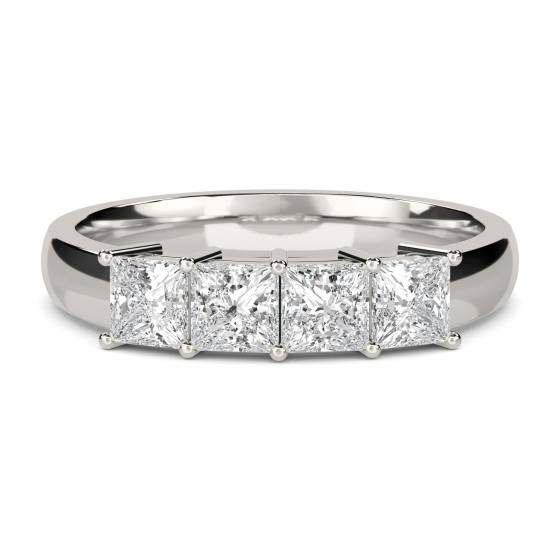 DHMT04002PRI Four Stone Princess Diamond Half Eternity Ring