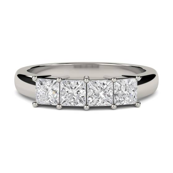 DHMT04010PRI Four Stone Princess Diamond Half Eternity Ring