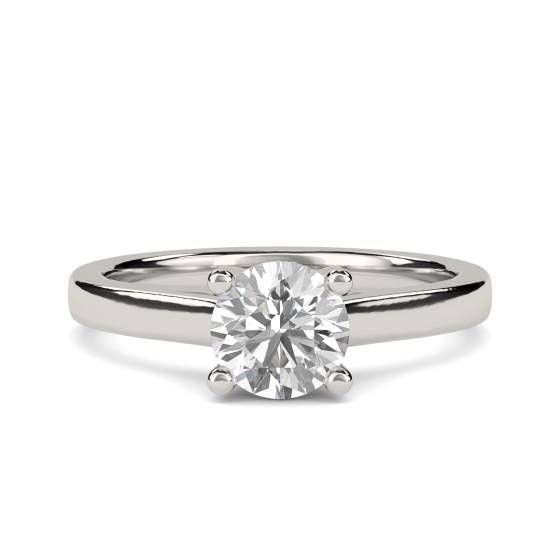 1.30ct VS2/I Natural Round Diamond Solitaire Ring in Platinum