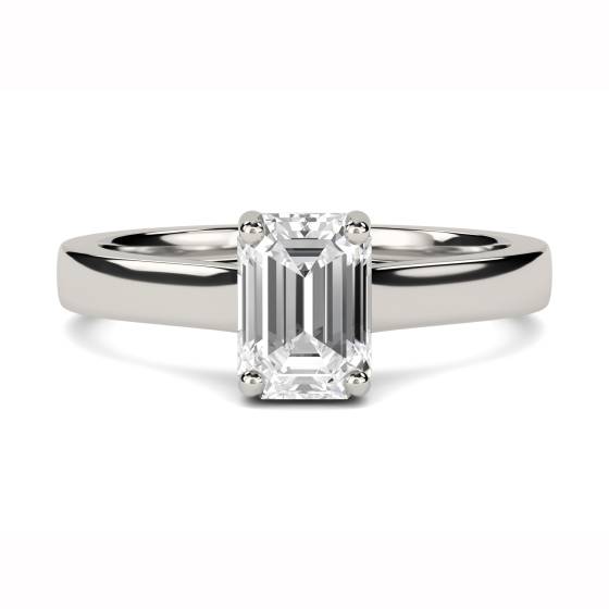 Unique Crossover Emerald Diamond Engagement Ring