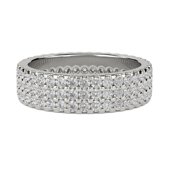 1.25ct VS/E-F Lab Grown Round Diamond Full Eternity Ring in Platinum