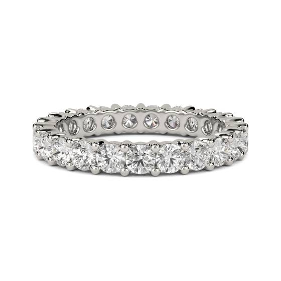 0.50ct VS/E-F Natural Round Diamond Full Eternity Ring in Platinum
