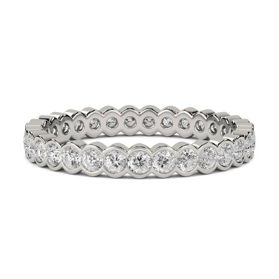 Round Diamond Bezel Set Full Eternity Ring