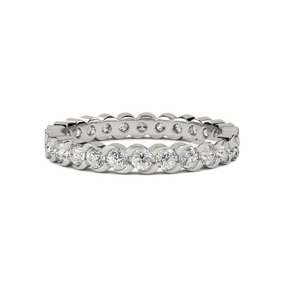 1.03ct VS/E-F Round Natural Diamond Full Eternity Ring