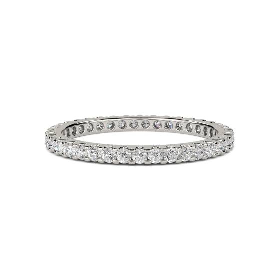 0.48ct VS/E-F 2mm Elegant Natural Round Diamond Full Eternity Ring in Platinum