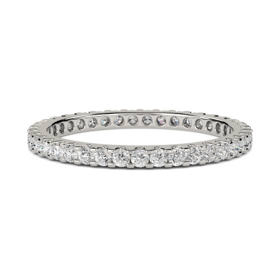 0.48ct VS/E-F 2mm Elegant Natural Round Diamond Full Eternity Ring in Platinum
