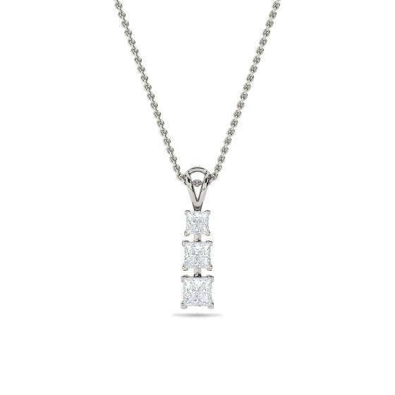 Modern Princess Diamond Trilogy Pendant