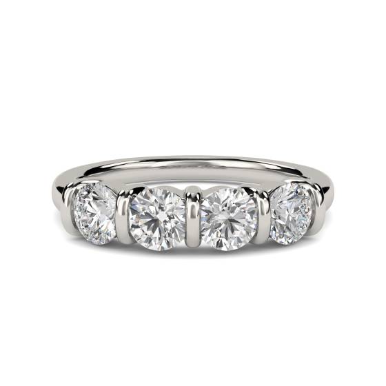 DHHET167 Classic Four Stone Round Diamond Eternity Ring