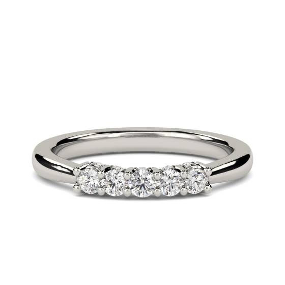 0.25ct VS/E-F Natural Round Diamond Eternity Ring in Platinum