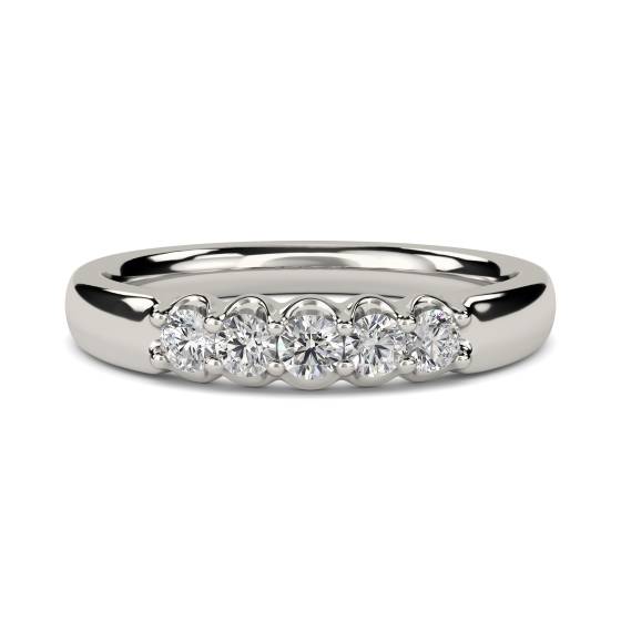 0.25ct VS/E-F Natural Round Diamond Eternity Ring in Platinum