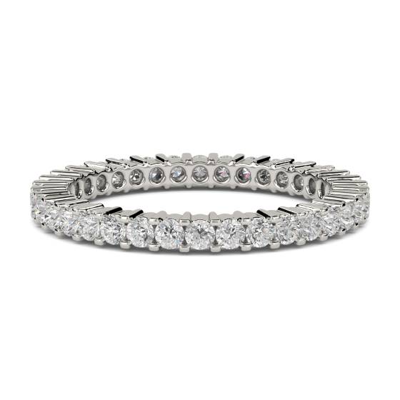 0.53ct VS/E-F Elegant Natural Round Diamond Full Eternity Ring in Platinum